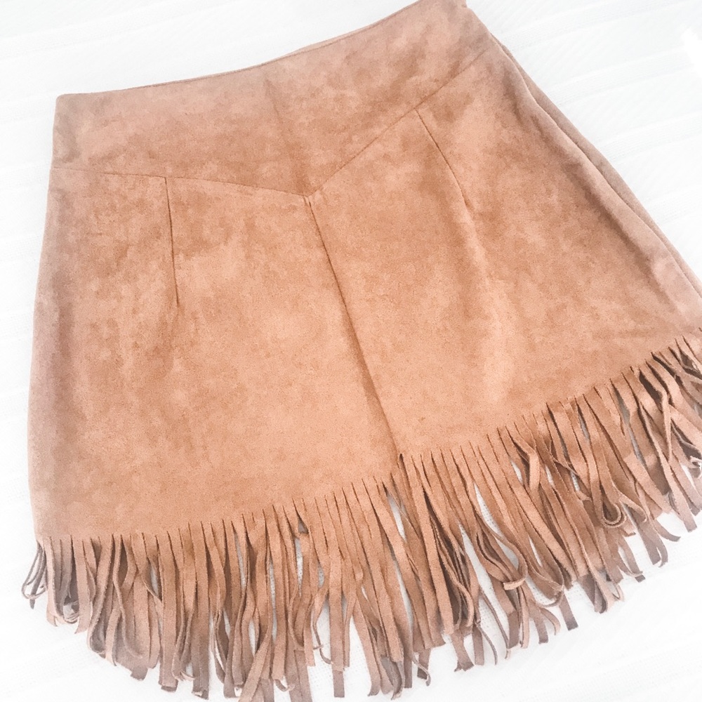 Brown Fringe Skirt